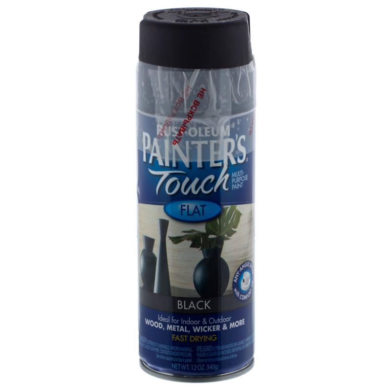 Краска аэрозольная Paint Touch матовая цвет чёрный 340 г