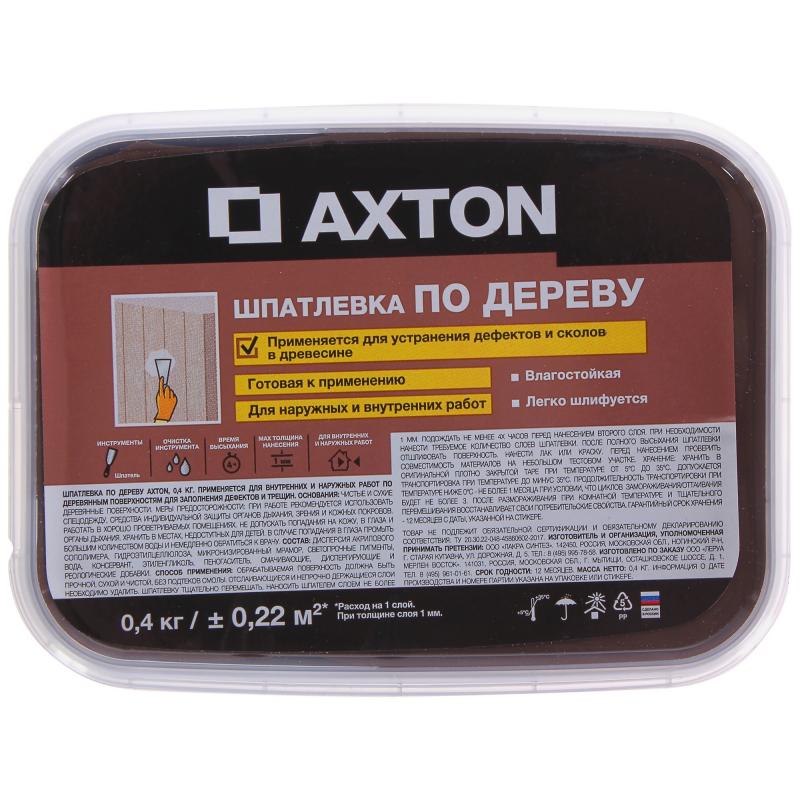 Шпатлёвка Axton для дерева 0.4 кг эспрессо