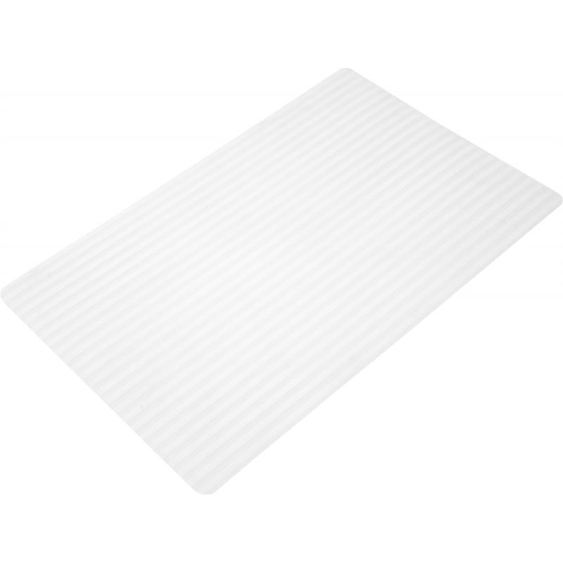 Салфетка сервировочная Полосы 26x41 см прямоугольная ПВХ цвет прозрачный/белый