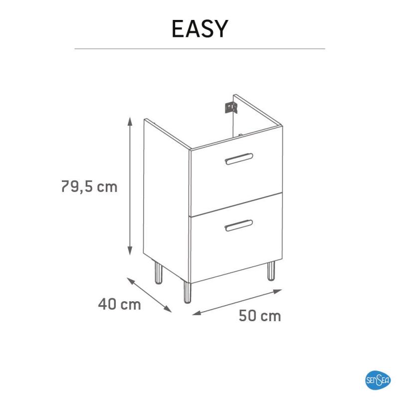 Тумба под раковину Sensea Easy напольная 50 см цвет дуб