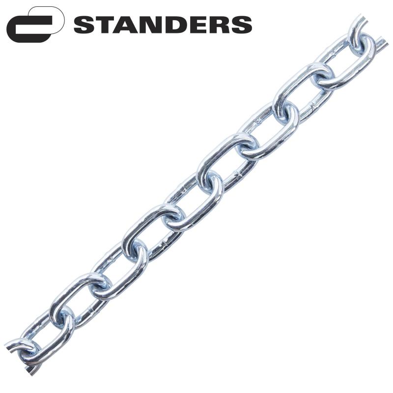 Цепь оцинкованная сталь короткое звено 8 мм 5 м/уп. STANDERS