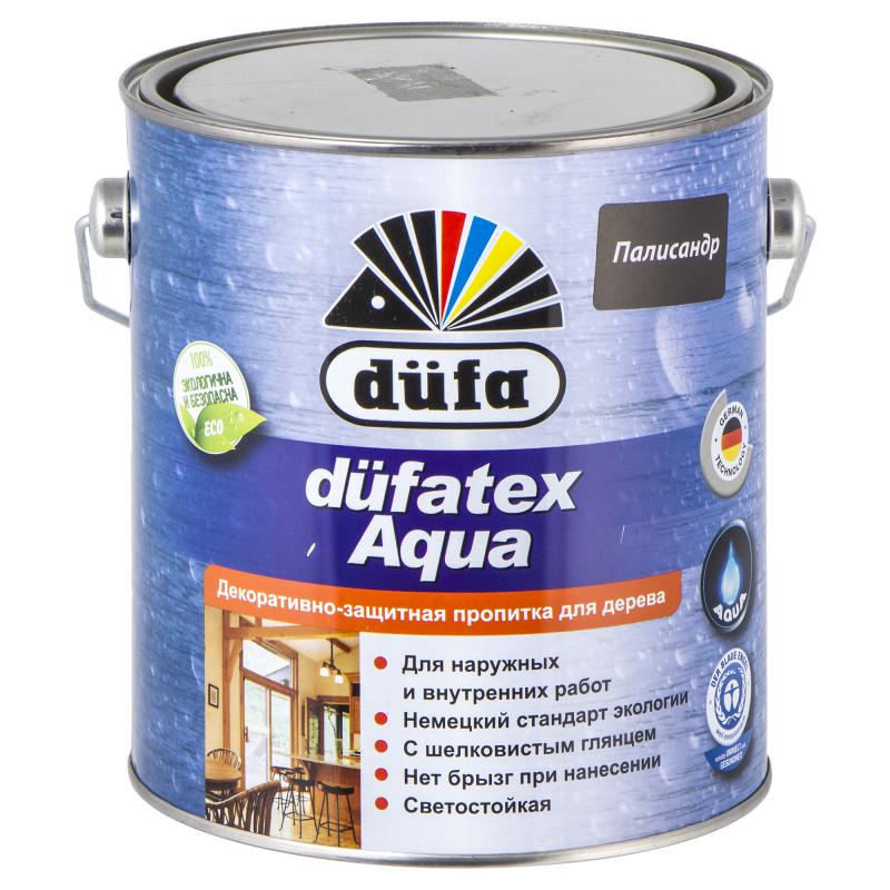 Пропитка для дерева водная цвета палисандр Dufatex aqua 2.5 л