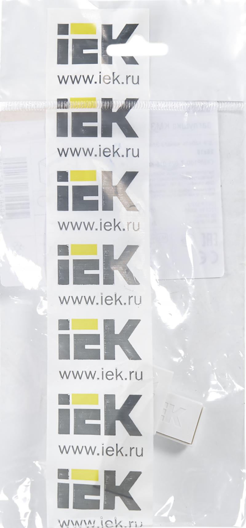 Заглушка для кабель-канала IEK КМЗ 25х16 мм цвет белый 4 шт.
