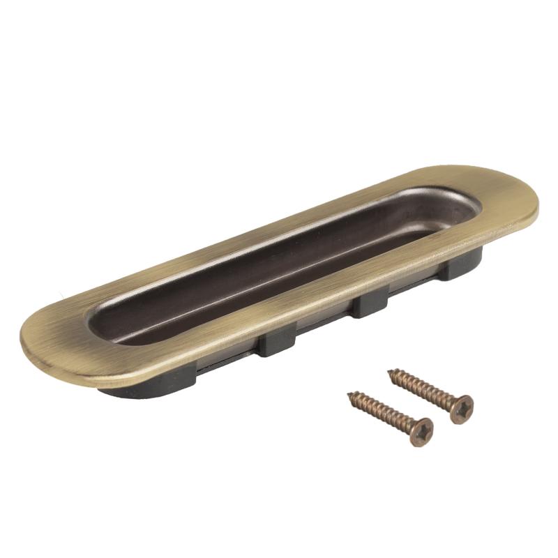 Ручка мебельная для шкафа купе 152 мм металл/пластик цвет бронза
