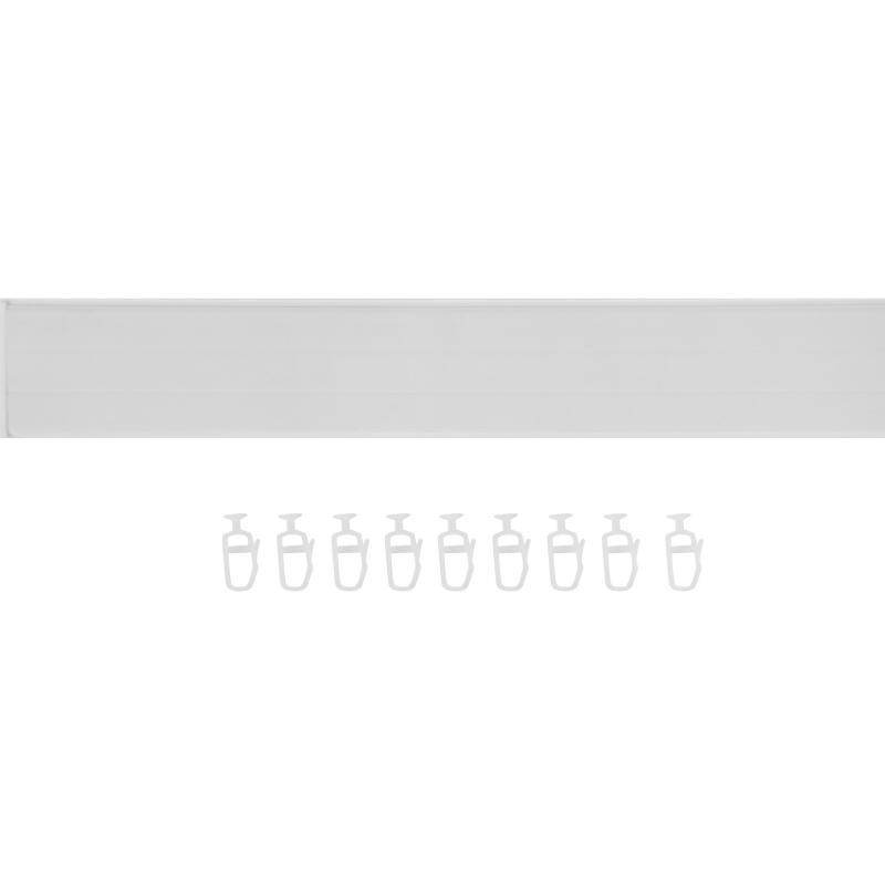 Карниз шинный двухрядный «Эконом» в наборе 240 см пластик цвет белый