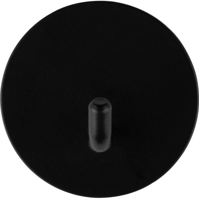 Набор крючков самоклеящиеся Круг 4.5x4.5 см, черный 2 шт.