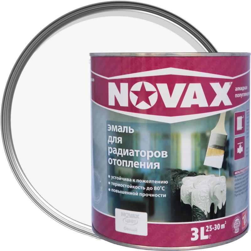 Эмаль для радиаторов Novax цвет белый 3 л