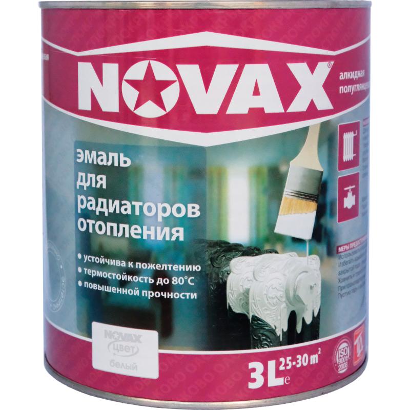 Эмаль радиаторларға арналған Novax түсі ақ 3 л