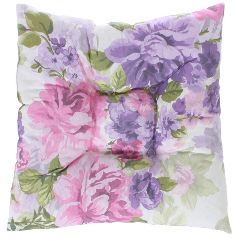 Подушка для стула «Сиреневое поле», 40х40 см, цвет фиолетовый