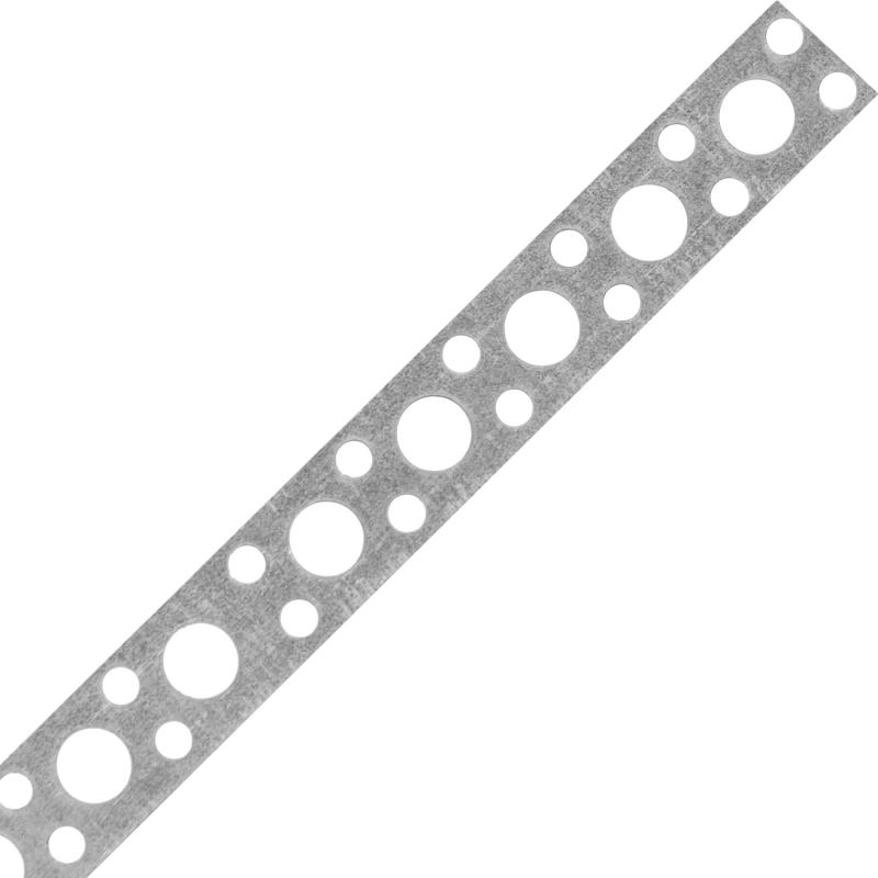 Перфорированная лента прямая LP 12x0.75 25 м оцинкованная сталь цвет серый