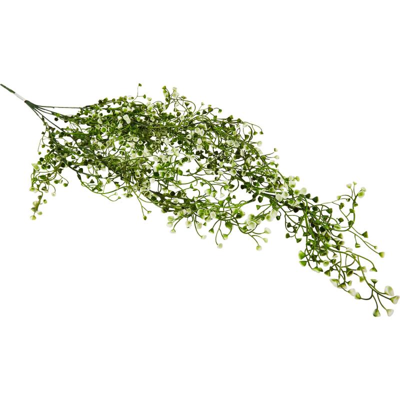Искусственное растение С белыми цветами 30x7 см цвет разноцветный ПВХ