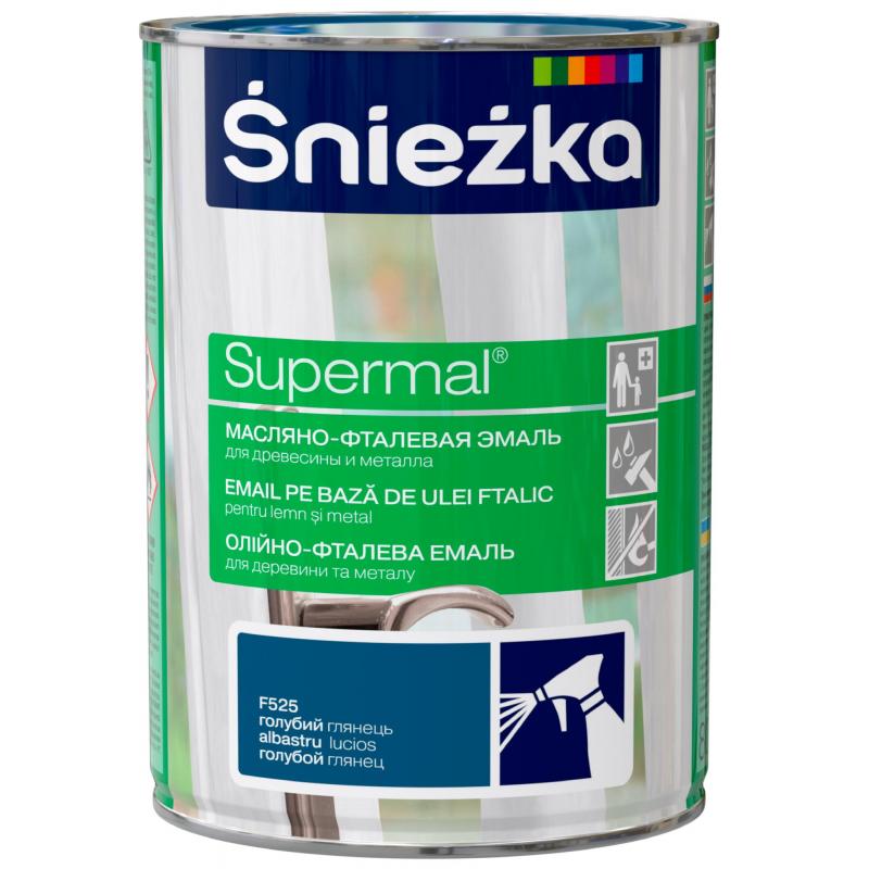 Эмаль Sniezka Supermal жылтыр түсі көгілдір 0.8 л