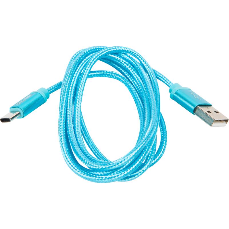 Кабель Oxion USB-Type-C 1.3 м 2 A цвет синий