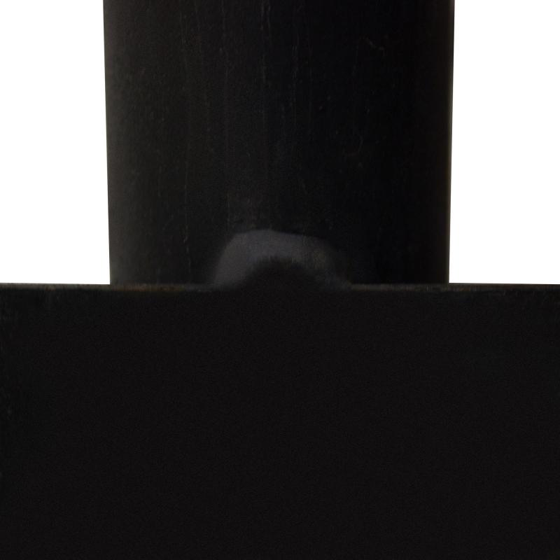 Столб для забора с планкой (ушами), высота 2.3 м, диаметр 40 мм, цвет чёрный