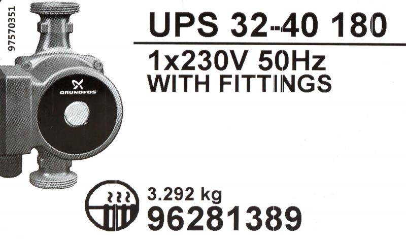 Насос циркуляционный Grundfos UPS 32/40 180 мм