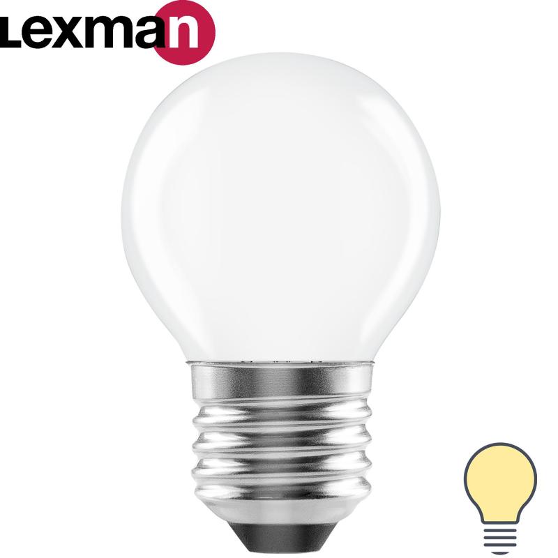 Шам жарықдиодты Lexman E27 220-240 В 4 Вт шар күңгірт 400 лм жылы ақ жарық