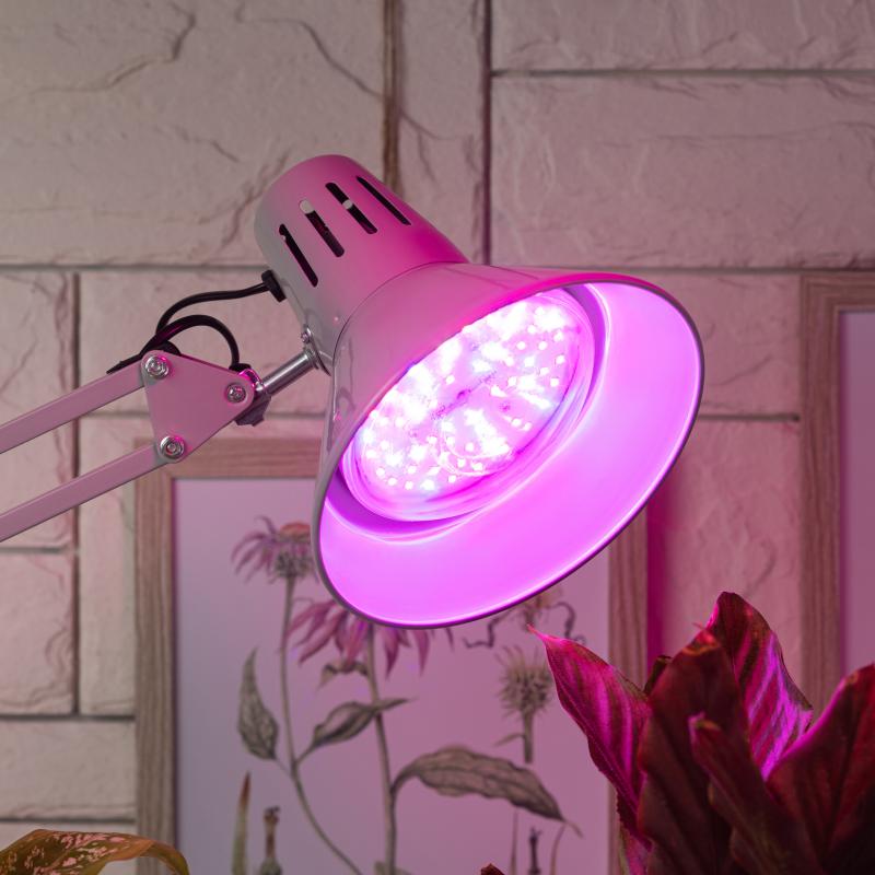Фитолампа светодиодная для растений Эра fito 18 Вт RB E27 светло-розовый свет