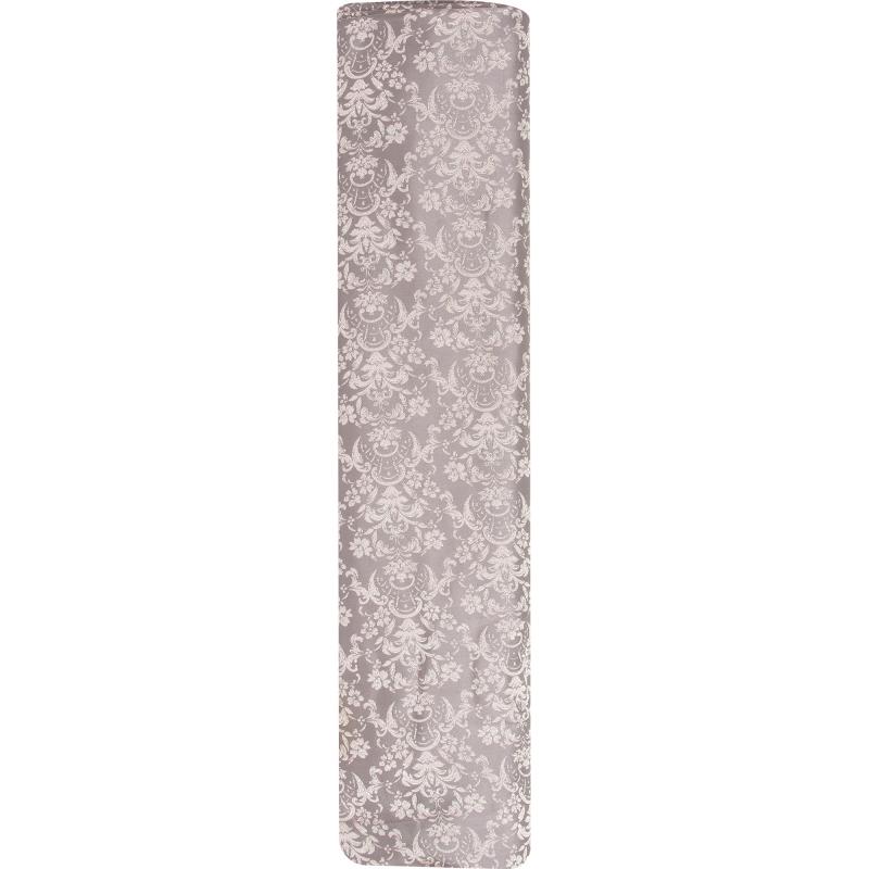Ткань 1 п/м «Цветы», жаккард, 285 см, цвет бежевый, серый