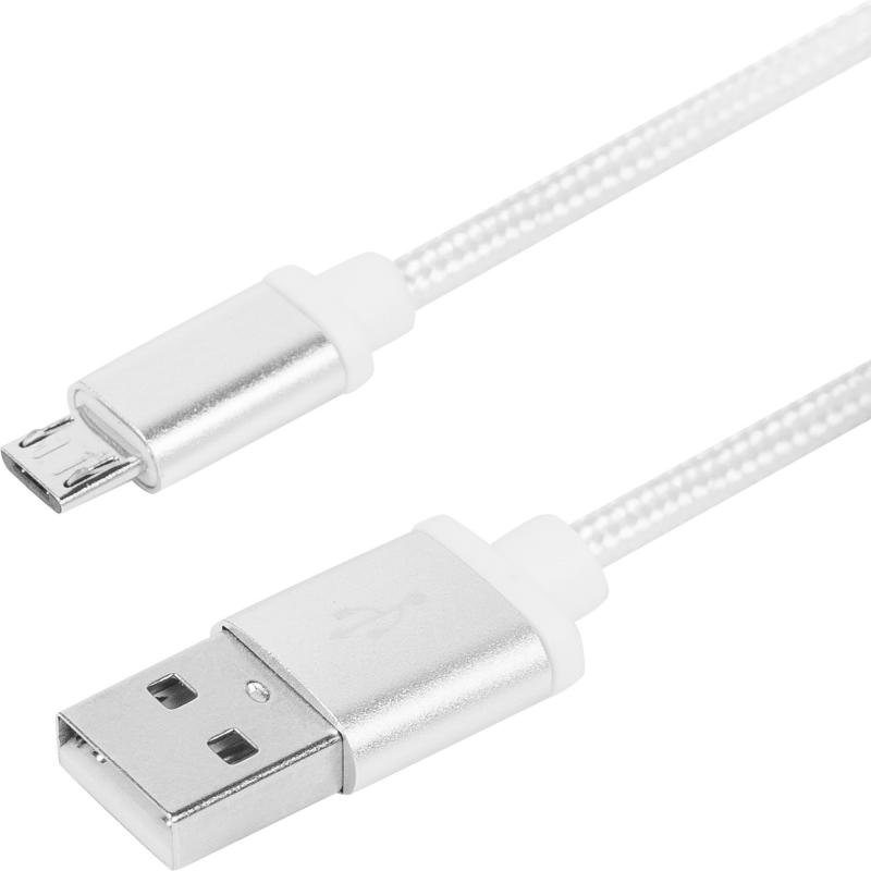 Кабель Oxion USB-micro USB 1.3 м 2 A түсі ақ