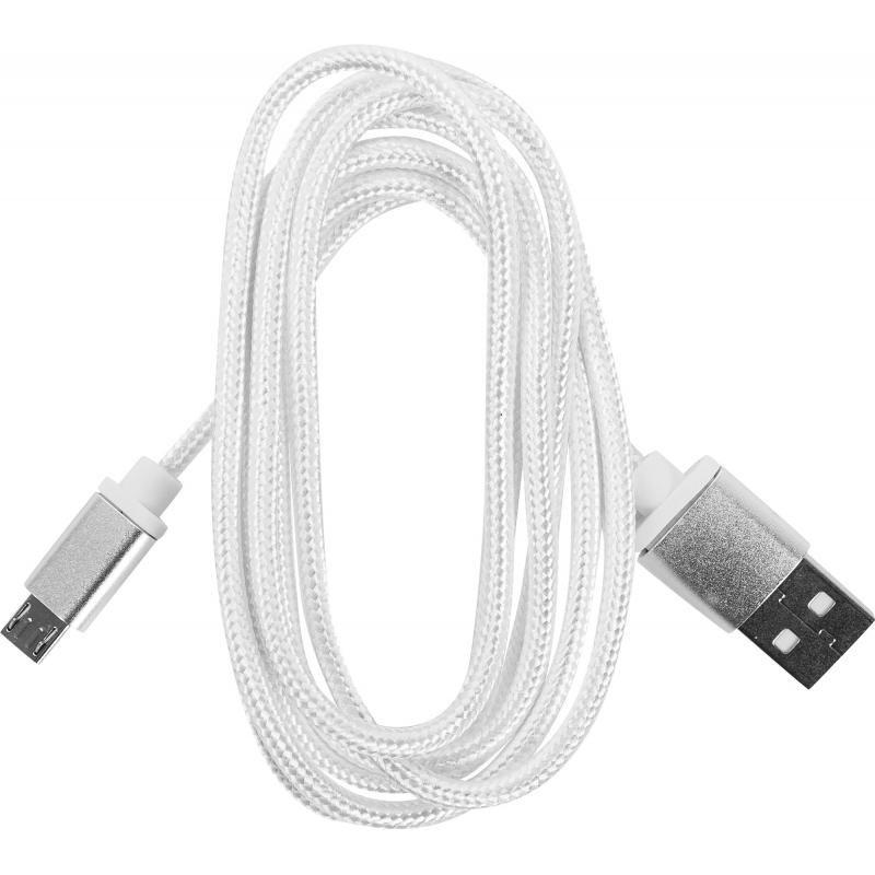 Кабель Oxion USB-micro USB 1.3 м 2 A түсі ақ