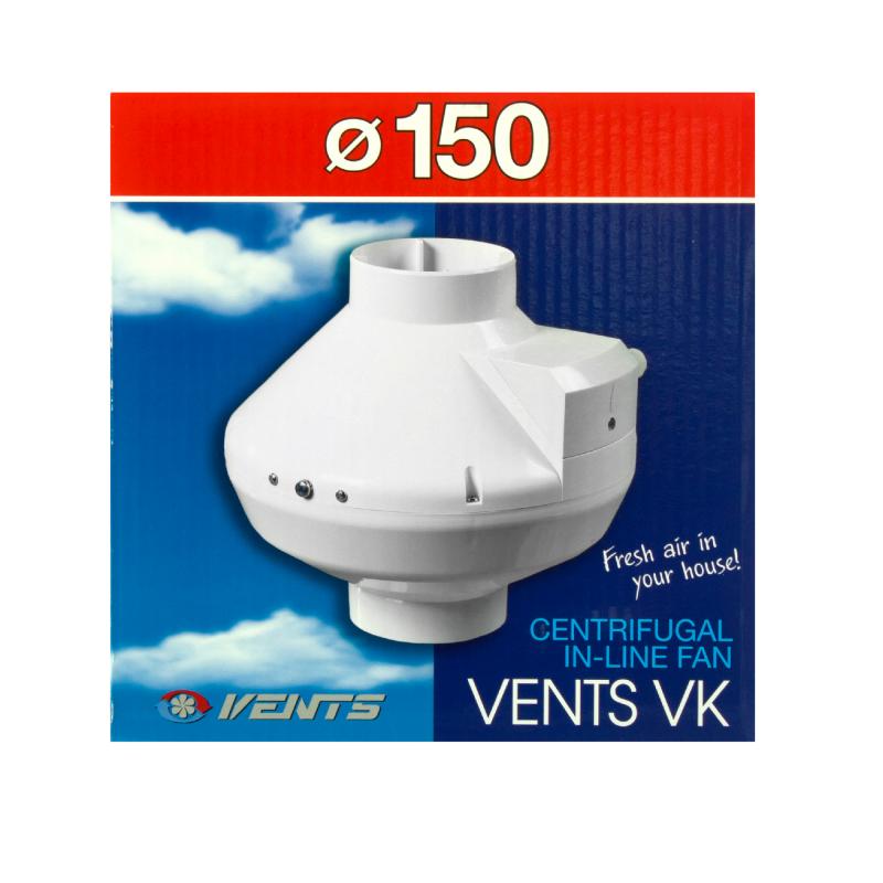 Вентилятор канальный центробежный Вентс D150 мм 46 дБ 460 м³/ч цвет белый