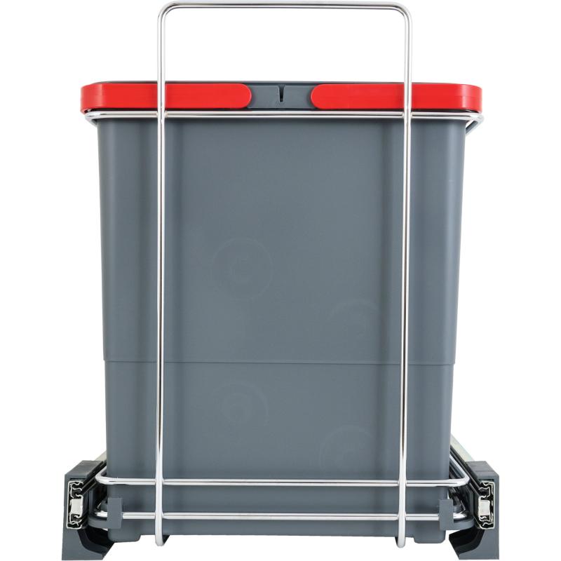 Контейнер для мусора Aff выдвижной двухсекционный 2x18 л 31x42x46 см пластик цвет серый