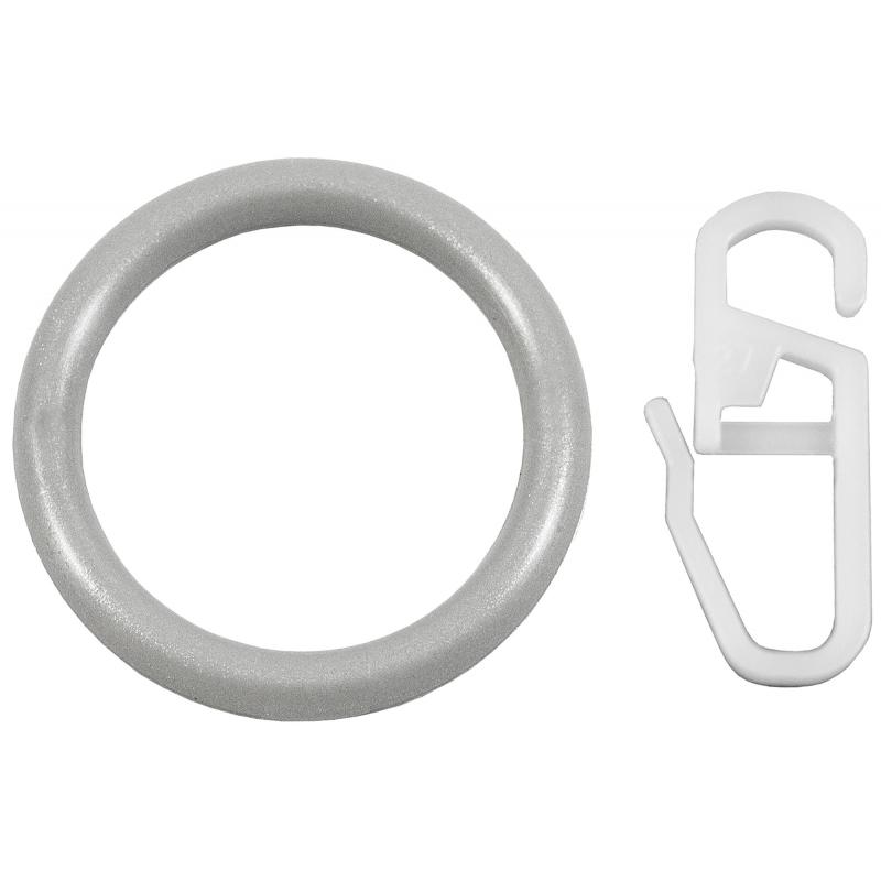 Кольцо, пластик, цвет серебро, 2 см, 10 шт.