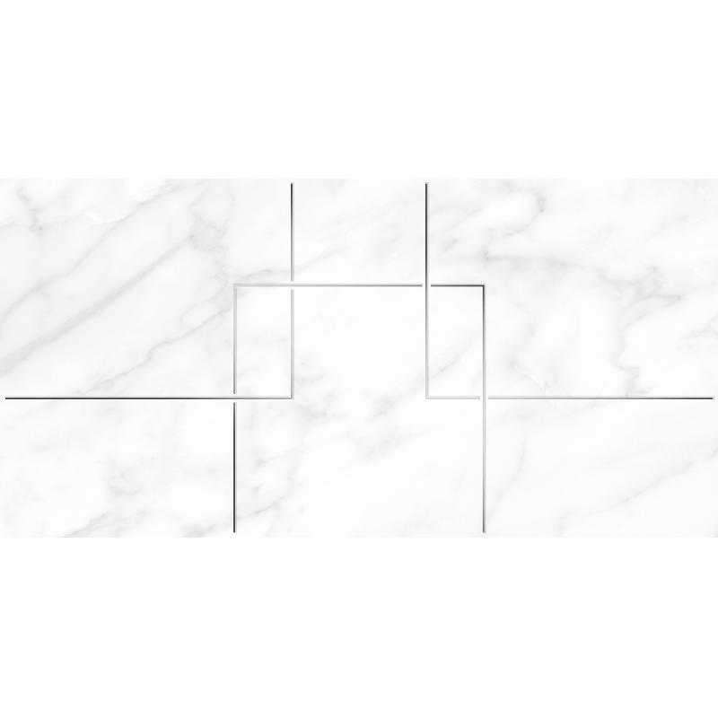 Декор настенный Cersanit Marvel A16276 29.8x59.8 см глянцевый мрамор цвет белый геометрия