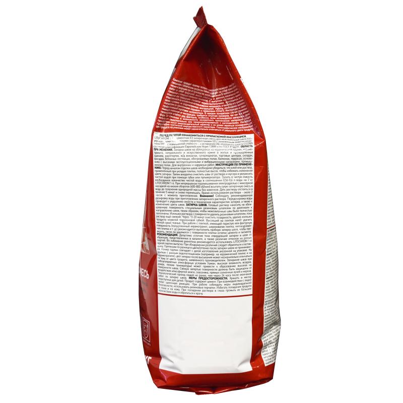 Затирка цементная Litokol Litochrom 1-6 водостойкая цвет С.500 красный кирпич 2 кг