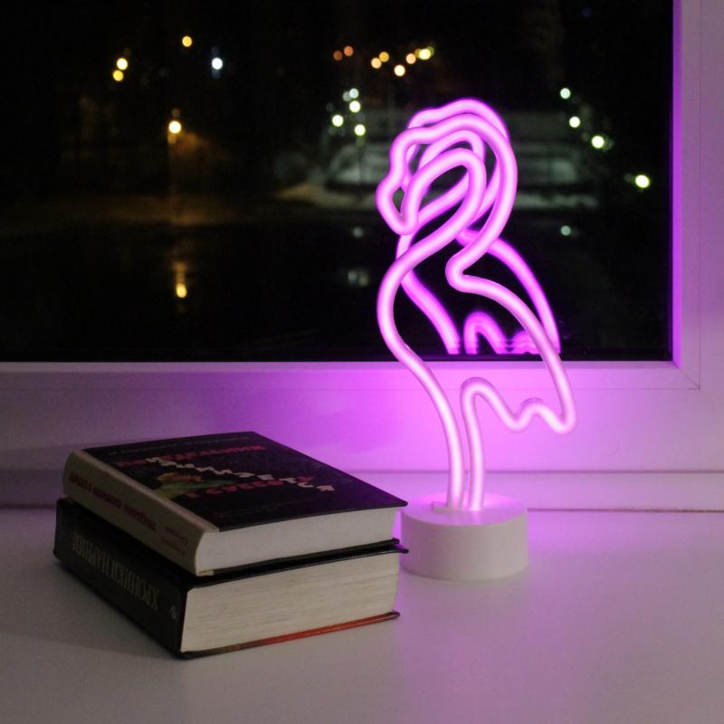 Түнгі шам жарықдиодты Старт Neon «Фламинго» батареямен жұмыс істейді
