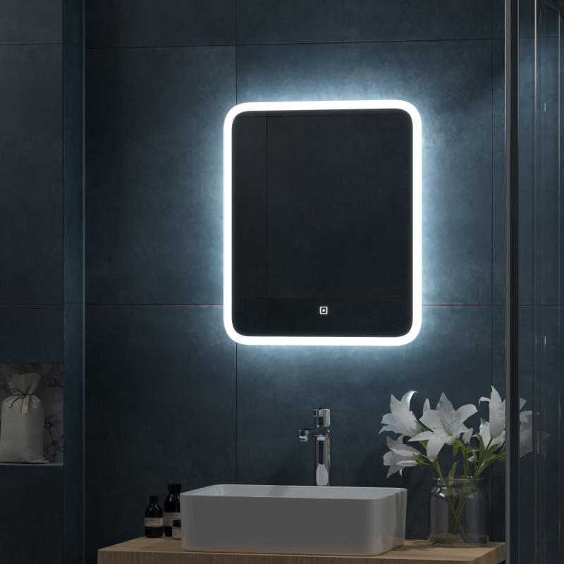 Зеркало для ванной Light Led с подсветкой 50x60 см цвет белый