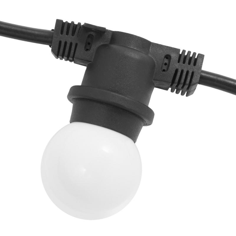 Гирлянда белт-лайт из лампочек Navigator электрическая 220 В 10 м под 40 ламп Е27 цвет черный, лампы не входят в комплект