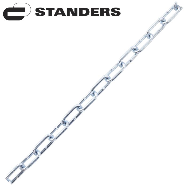 Цепь оцинкованная сталь короткое звено 3 мм 2.5 м/уп. STANDERS