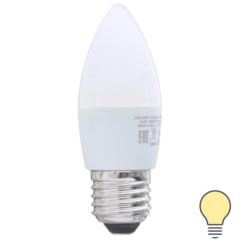 Лампа светодиодная Osram Свеча E27 6.5 Вт 550 Лм свет тёплый белый
