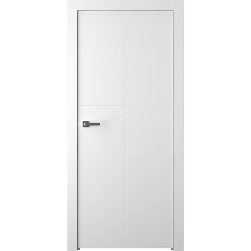 Дверь межкомнатная Лацио 1 глухая эмаль цвет белый 80x200 см