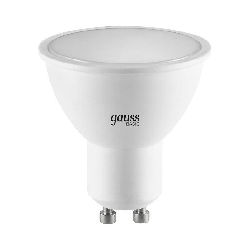Лампа светодиодная Gauss MR16 GU10 170-240 В 6.5 Вт спот матовая 500 лм теплый белый свет