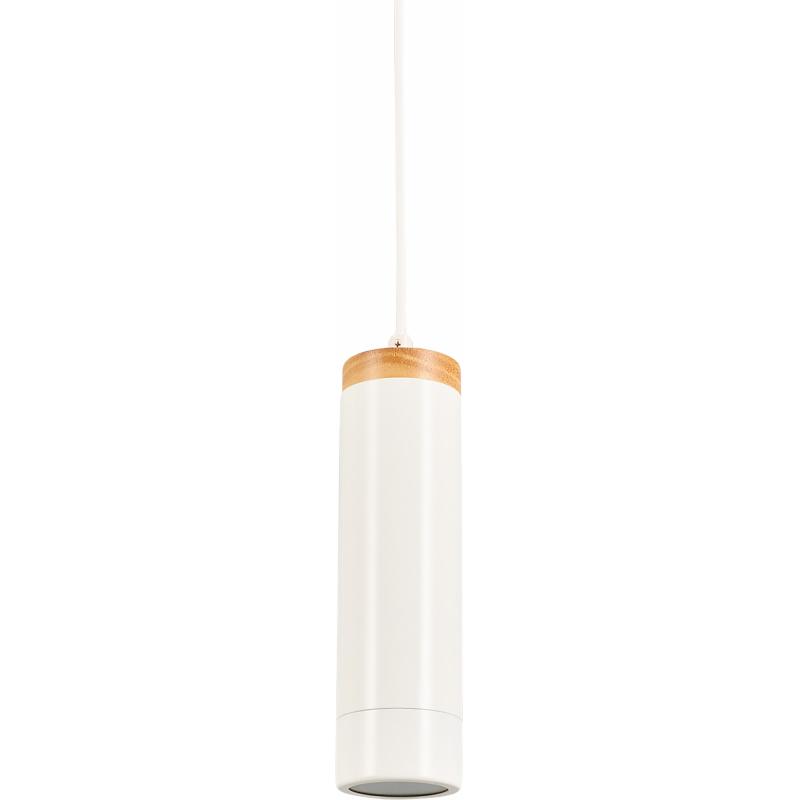 Подвесной светильник Inspire Minaki 1хGU10x42 Вт металл/дерево, цвет белый матовый