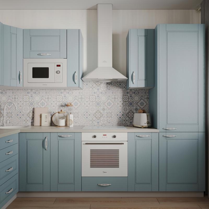 Фасад для кухонного шкафа Томари 59.7x76.5 см Delinia ID МДФ цвет голубой