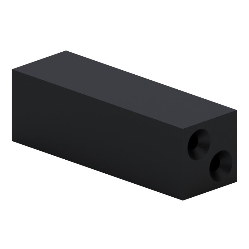 Коннектор 1 для профилей 15х15 мм пластик черный