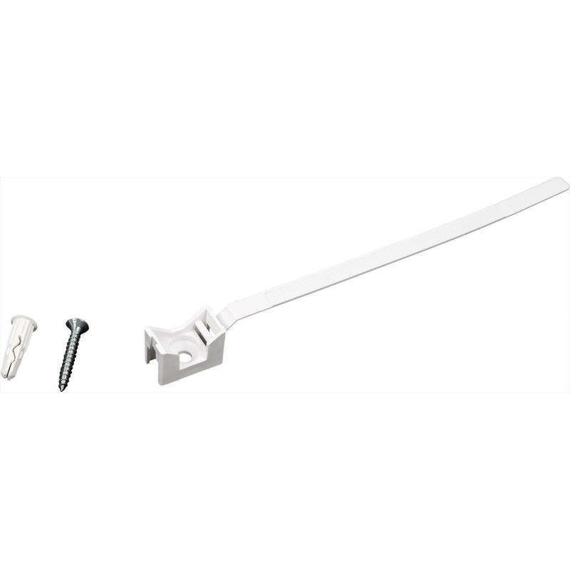 Хомут для труб и кабелей 16-32 мм цвет белый, 10 шт.