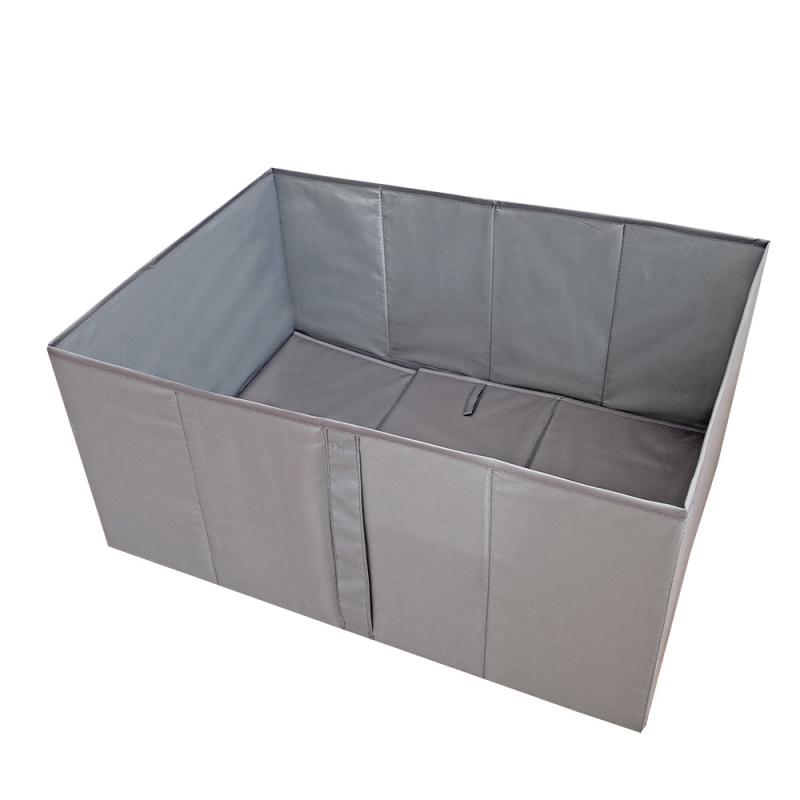 Короб для хранения без крышки 55x25x39 см полиэстер цвет серый