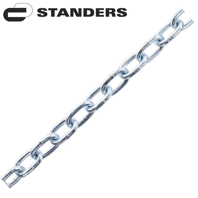 Цепь  оцинкованная сталь короткое звено 6 мм 5 м/уп. STANDERS