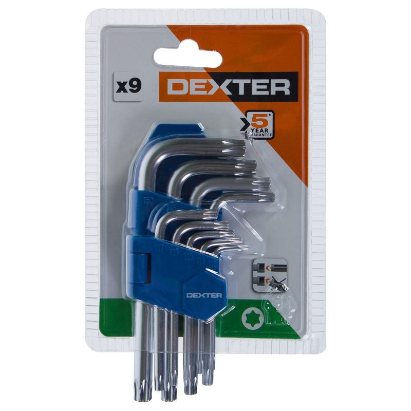 Набор ключей Dexter Torx T10-T50 9 шт.
