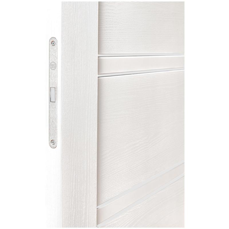Дверь межкомнатная остекленная с замком и петлями в комплекте Легенда-28 70x200 см полипропилен цвет белое дерево
