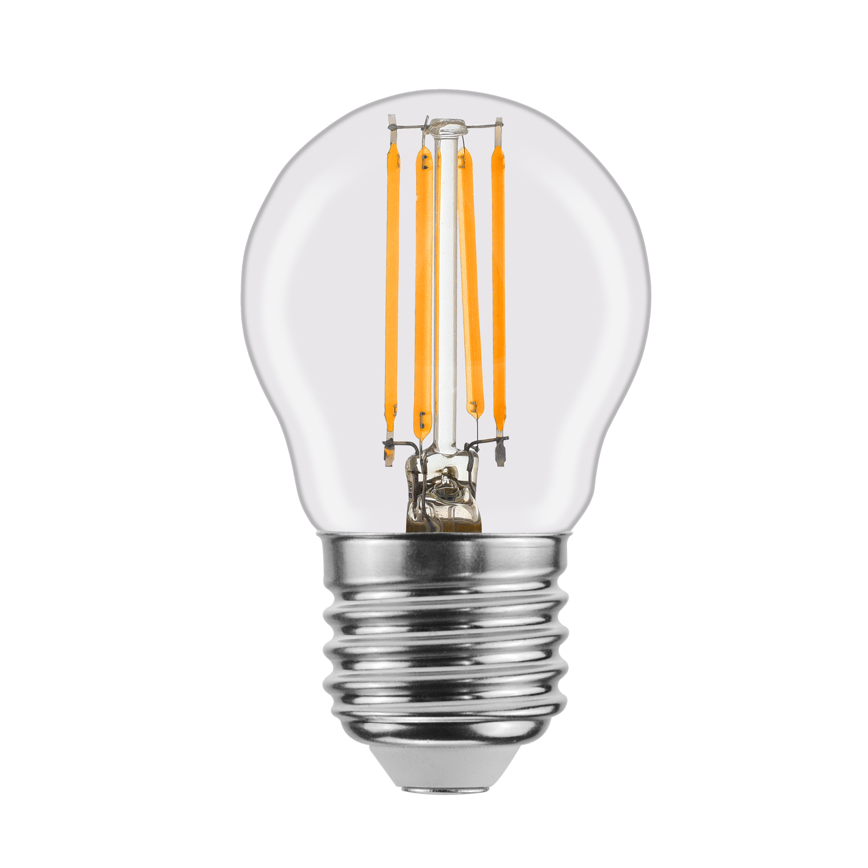 Лампа светодиодная филаментная Lexman E27 220 В 4.5 Вт шар прозрачный .