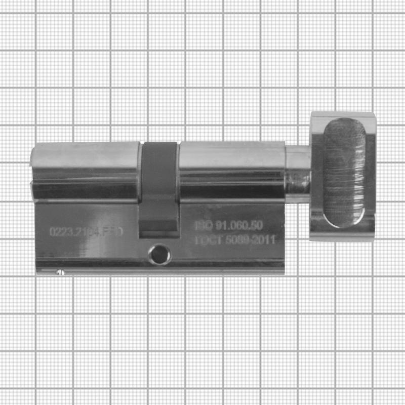 Цилиндровые механизмы Apecs Pro LM-60-C-NI 60 мм, ключ/вертушка, цвет никель