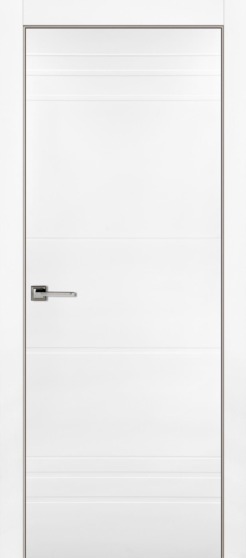 Дверь межкомнатная Рива глухая эмаль цвет белый 80x200 см (с замком)