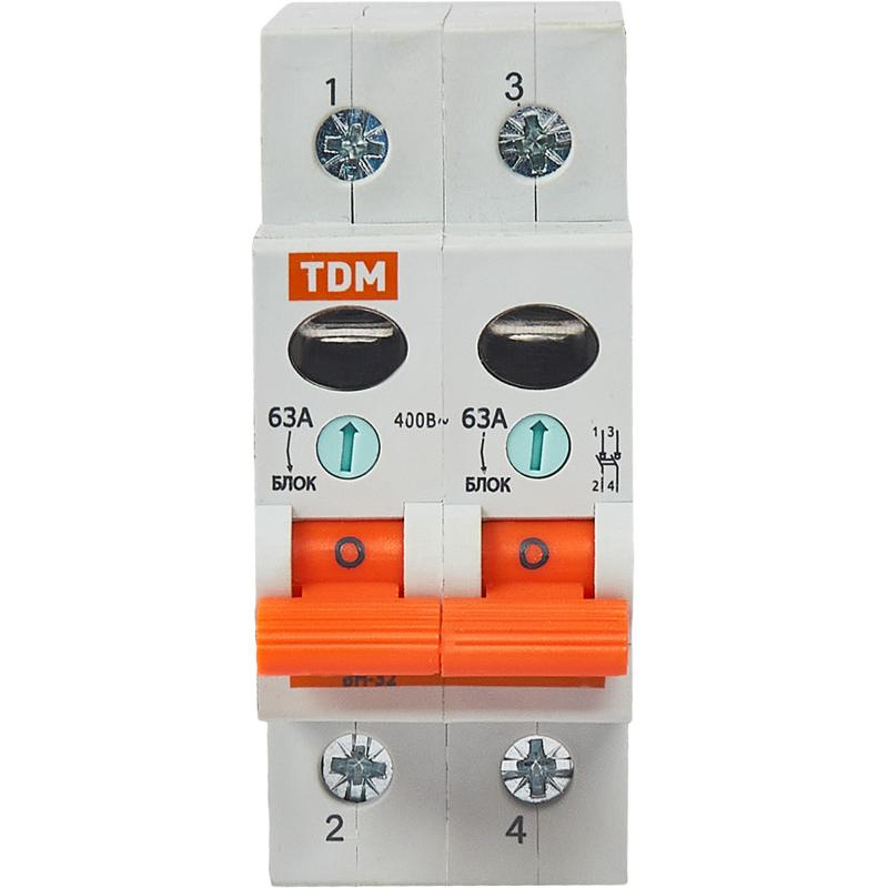 Выключатель нагрузки TDM Electric ВН-32 2P 63 А