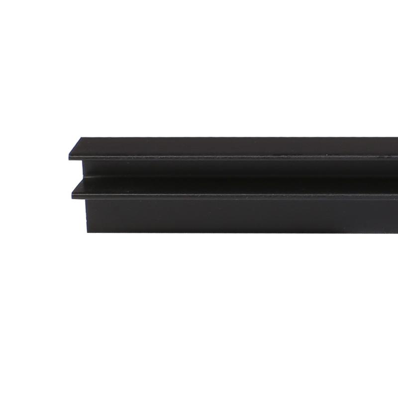 Угловой профиль F-образный 60x0.8 см для стеновой панели 4 мм алюминий цвет чёрный
