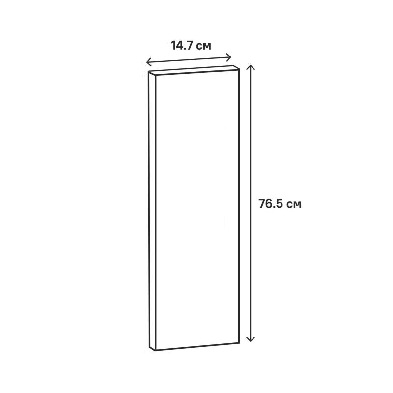 Фасад для кухонного шкафа София 14.7x76.5 см Delinia ID ЛДСП цвет серый